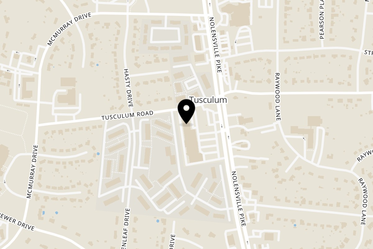 Map showing the location of Diamond Pizza on 5117 Nolensville Pk in Nashville